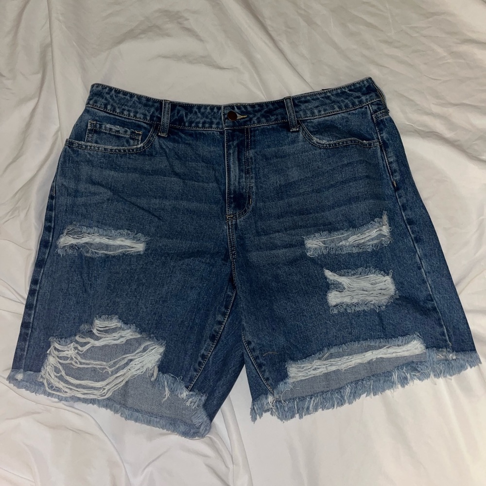 Distressed Bermuda Shorts